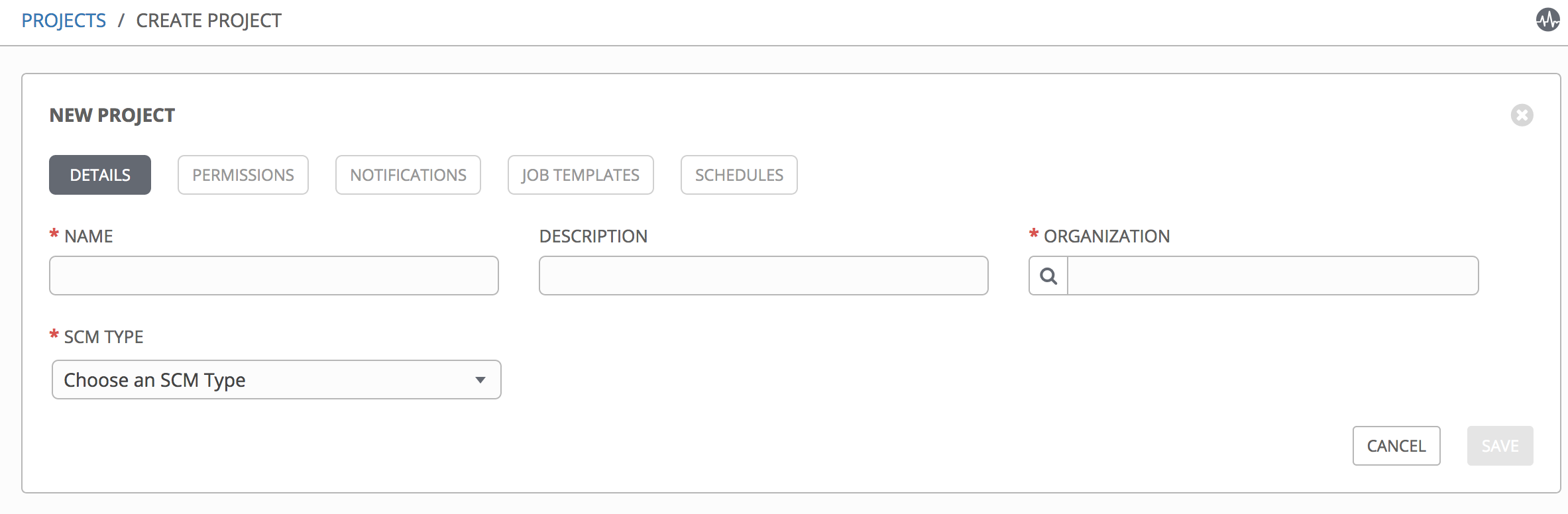 AWX new project no custom environments