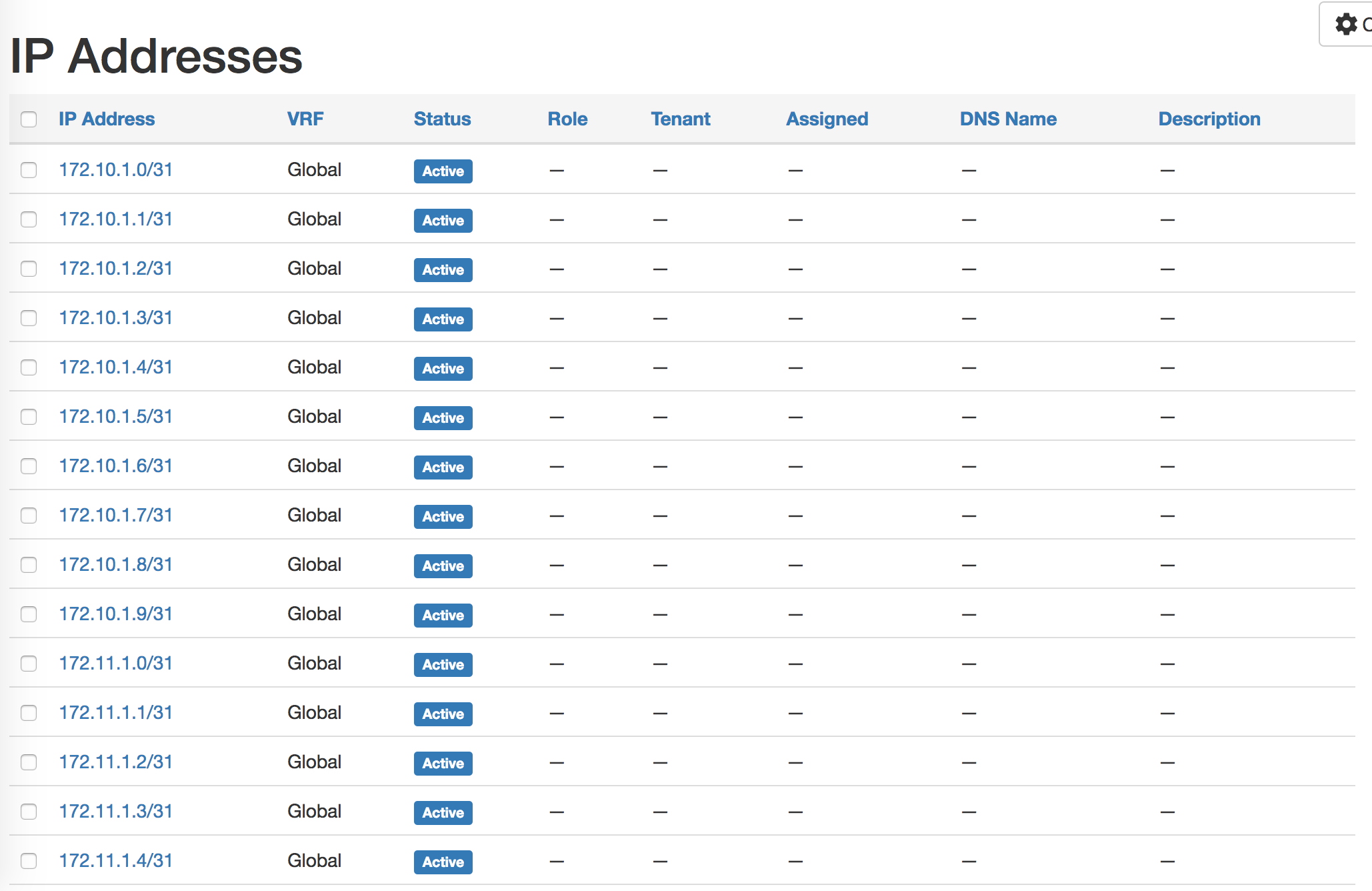 Netbox ip addresses